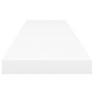 Окачени стенни рафтове, 2 бр, бели, 120x23,5x3,8 см, МДФ