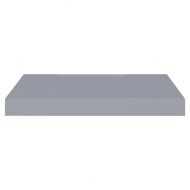 Окачени стенни рафтове, 2 бр, сиви, 40x23x3,8 см, МДФ