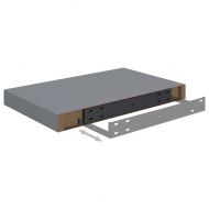 Окачени стенни рафтове, 2 бр, сиви, 40x23x3,8 см, МДФ