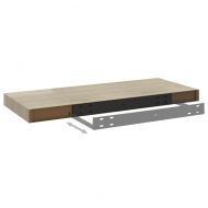 Окачени стенни рафтове, 2 бр, дъб, 60x23,5x3,8 см, МДФ