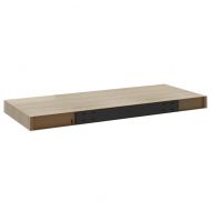 Окачени стенни рафтове, 2 бр, дъб, 60x23,5x3,8 см, МДФ
