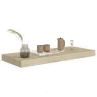 Окачени стенни рафтове, 4 бр, дъб, 60x23,5x3,8 см, МДФ