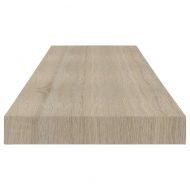 Окачени стенни рафтове, 4 бр, дъб, 80x23,5x3,8 см, МДФ