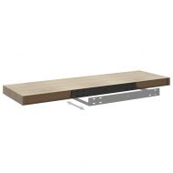 Окачени стенни рафтове, 4 бр, дъб, 80x23,5x3,8 см, МДФ