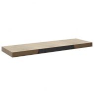 Окачени стенни рафтове, 4 бр, дъб, 80x23,5x3,8 см, МДФ