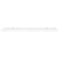 Рафтове за фоторамки, 2 бр, бели, 80x9x3 см, МДФ