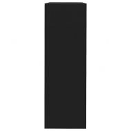 Стенни кубични рафтове, 3 бр, черни, МДФ