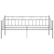 Рамка за легло, разтегателен диван, сива, метал, 90x200 см