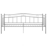 Рамка за разтегателен диван, сива, метал, 90x200 см