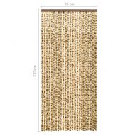 Завеса против насекоми, бежово и кафяво, 90х220 см, шенил