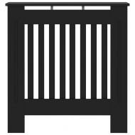 МДФ параван за радиатор, черен, 78 см