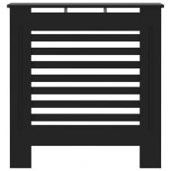 МДФ параван за радиатор, черен, 78 см