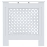 МДФ параван за радиатор, бял, 78 см