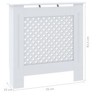 МДФ параван за радиатор, бял, 78 см