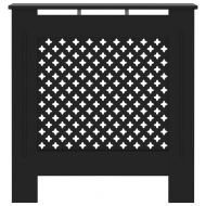 МДФ параван за радиатор, черен, 78 см
