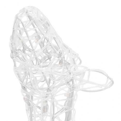 Акрилна коледна украса семейство елени, 160 LED, цветна