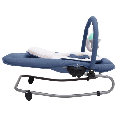 Бебешки шезлонг, тъмносин, стомана