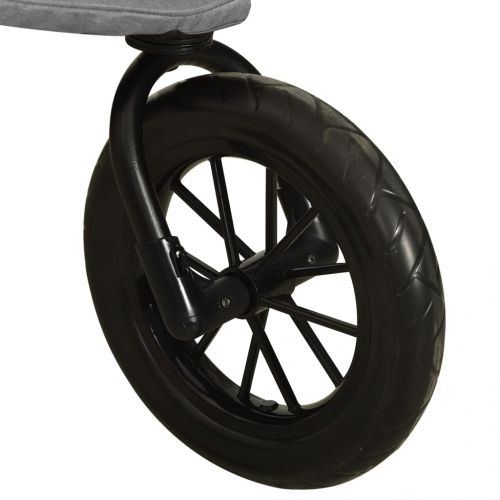 Бебешка количка, светлосива, стомана