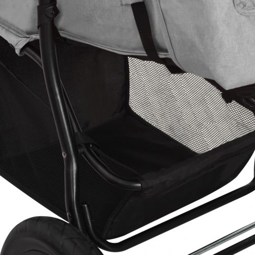 Бебешка количка, светлосива, стомана