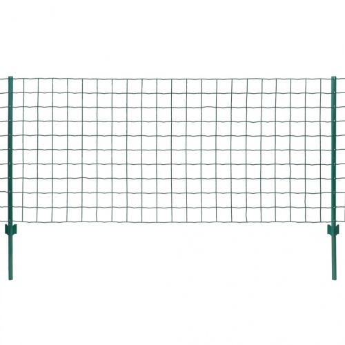 Евромрежа, стомана, 20x0,8 м, зелена