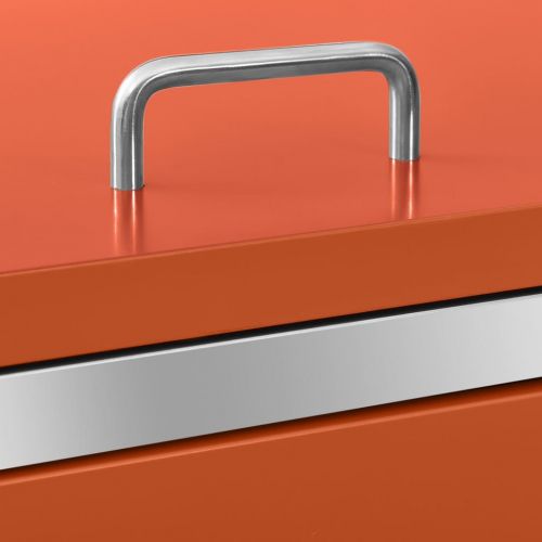 Троен навес за кофа за смет 207x77,5x112,5 см инокс