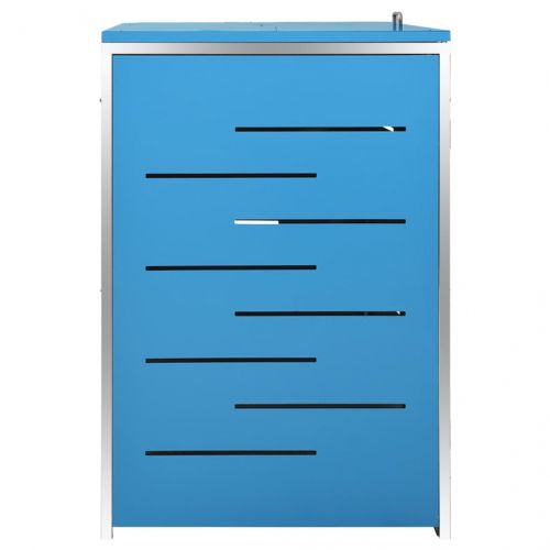 Четворен навес за кофа за смет 276,5x77,5x112,5 см инокс