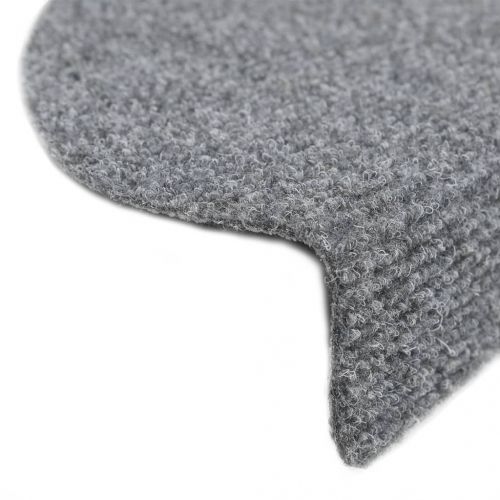 Самозалепващи стелки за стъпала, 10 бр, светлосиви, 56x17x3 см