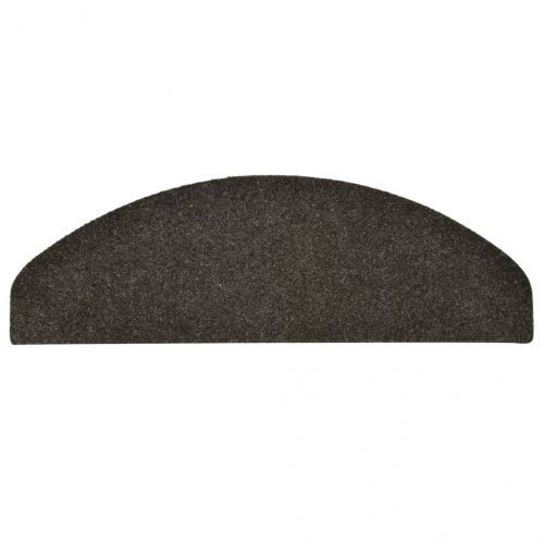 Изтривалки за стълби, самозалепващи се, 10 бр., 65x21x4 см, антрацит, полукръгли, големи