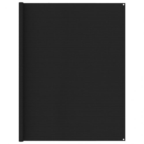 Килим за палатка, 250x450 см, черен