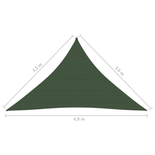 Платно-сенник, 160 г/м², тъмнозелено, 3,5x3,5x4,9 м, HDPE