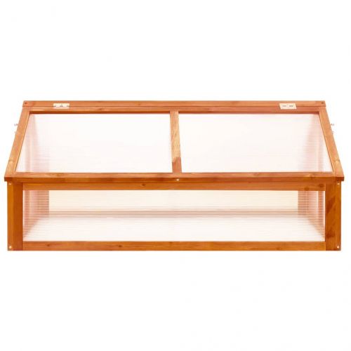 Оранжерия, kафяв, 114x80x50 см, чамово дърво