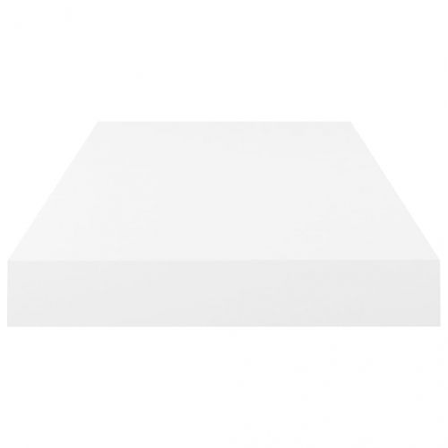 Окачени стенни рафтове, 4 бр, бял гланц, 50x23x3,8 см, МДФ