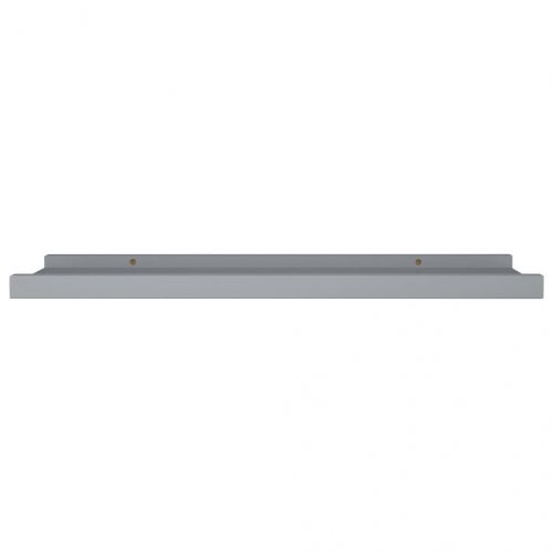 Рафтове за фоторамки, 2 бр, сиви, 60x9x3 см, МДФ