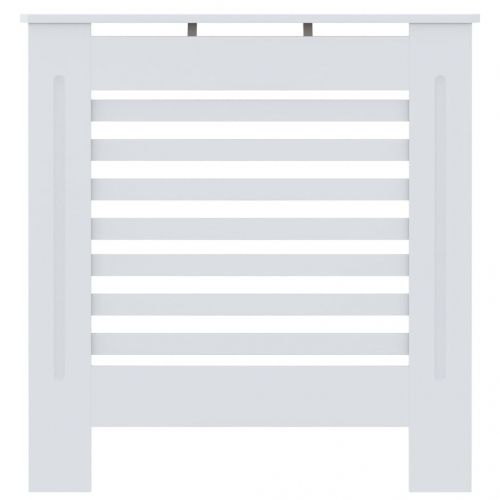 МДФ параван за радиатор, бял, 78 см