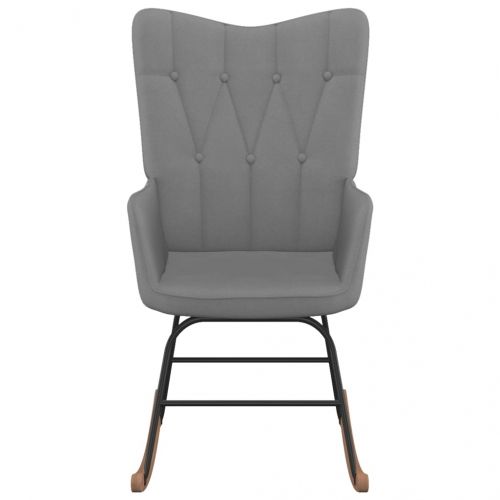 Люлеещ се стол, тъмносив, текстил