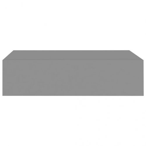 Стенни рафтове с чекмеджета, 2 бр, сиви, 40x23,5x10 см, МДФ