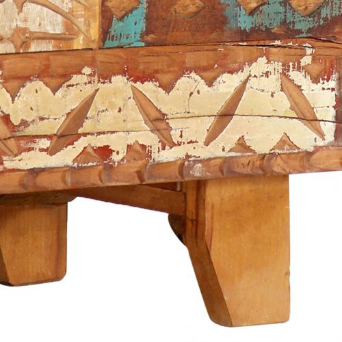 Ръчно резбован ТВ шкаф, 120x30x40 cм, регенерирано дърво масив