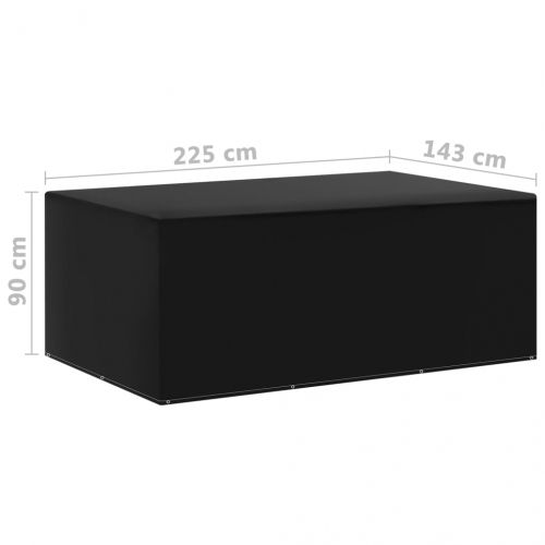 Покривала за градински мебели 2 бр 7 капси 225x143x90 см