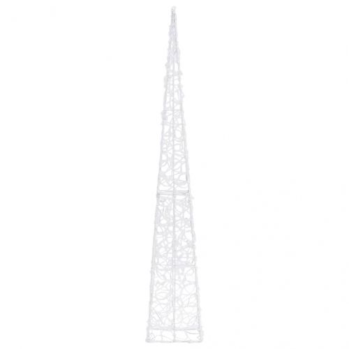 Акрилен декоративен LED светещ конус, син, 120 см