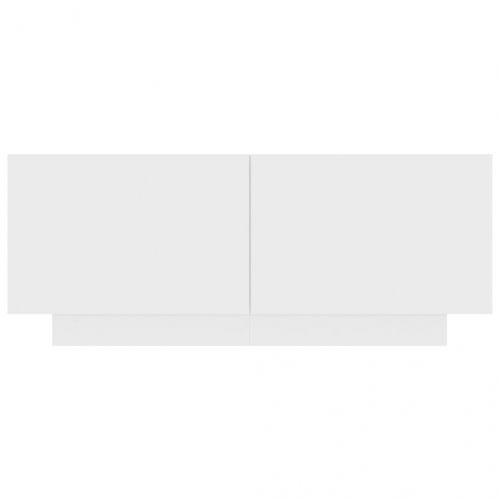 Нощно шкафче, бяло, 100x35x40 см, инженерно дърво