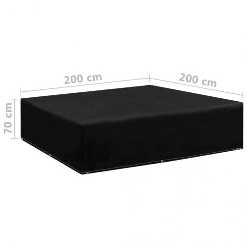 Покривала за градински мебели 2 бр 8 капси 200x200x70 см