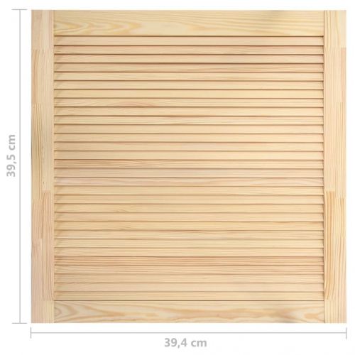 Врата за шкаф с решетен дизайн 39,5x39,4 см борово дърво масив