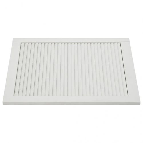 Врати за шкафове решетен дизайн 2 бр бял 61,5x49,4 см бор масив
