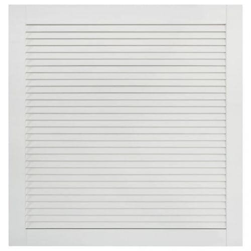 Врата за шкаф с решетен дизайн, бяла, 61,5x59,4 см, бор масив