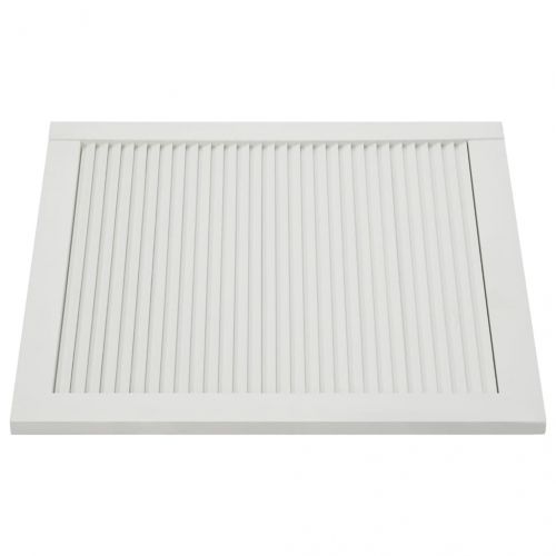Врата за шкаф с решетен дизайн, бяла, 61,5x59,4 см, бор масив