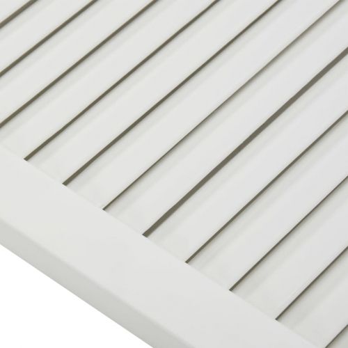 Врата за шкаф с решетен дизайн, бяла, 61,5x59,4 см, бор масив