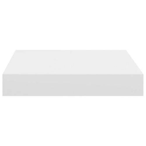 Окачен стенен рафт, бял, 23x23,5x3,8 см, МДФ