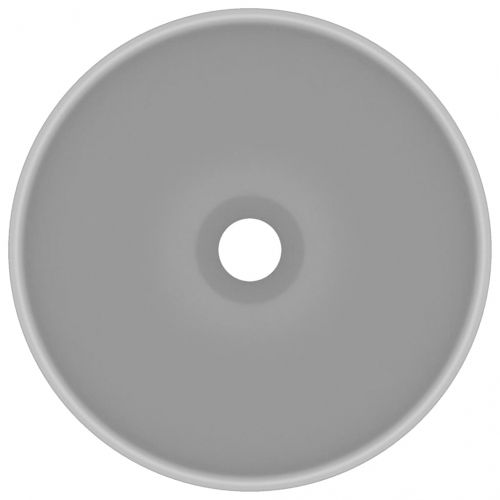 Мивка за баня лукс кръгла светлосив мат 32,5x14 см керамика