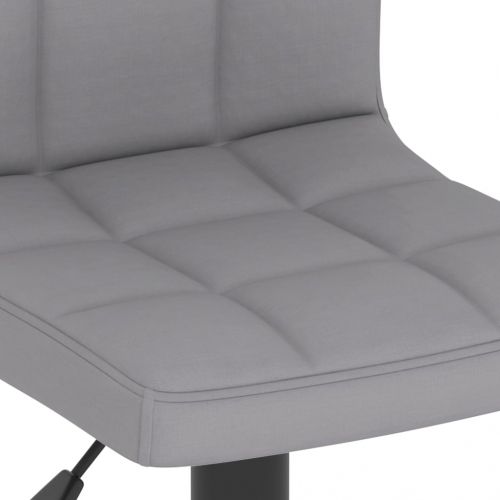 Бар табуретки, 2 бр, светлосиви, текстил