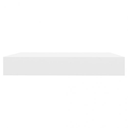 Окачени стенни рафтове, 2 бр, дъб и бял, 23x23,5x3,8 см, МДФ